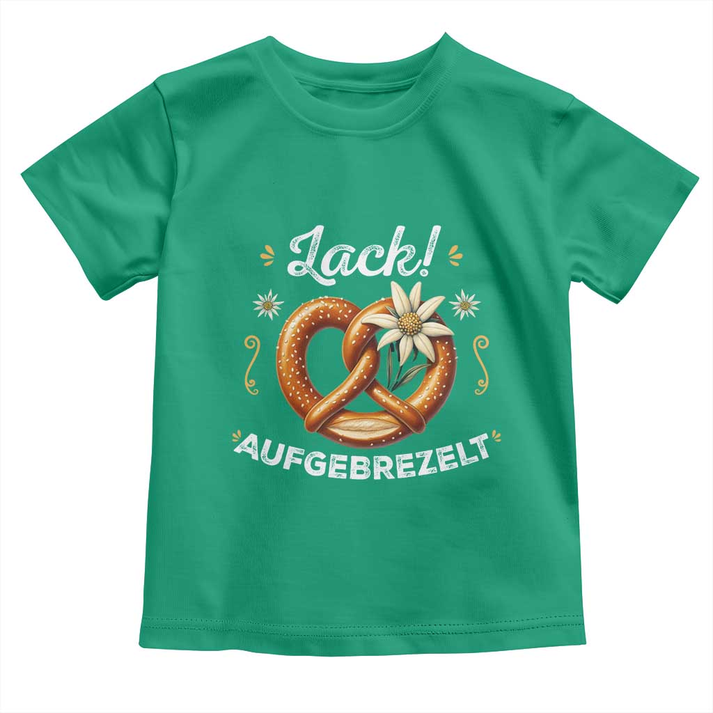 Zack Aufgebrezelt Oktoberfest Toddler T Shirt Dress Up Funny Pretzel Edelweiss Bavarian Festival - Wonder Print Shop