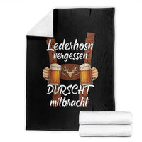 Lederhosen Forgotten Oktoberfest Throw Blanket Durscht Mitbracht Funny Beer Drinking - Wonder Print Shop