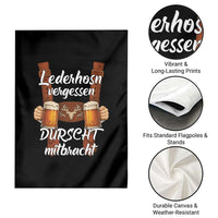 Lederhosen Forgotten Oktoberfest Garden Flag Durscht Mitbracht Funny Beer Drinking - Wonder Print Shop