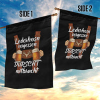 Lederhosen Forgotten Oktoberfest Garden Flag Durscht Mitbracht Funny Beer Drinking - Wonder Print Shop