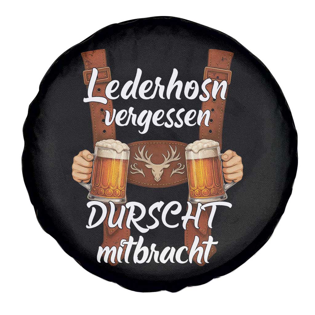 Lederhosen Forgotten Oktoberfest Spare Tire Cover Durscht Mitbracht Funny Beer Drinking - Wonder Print Shop