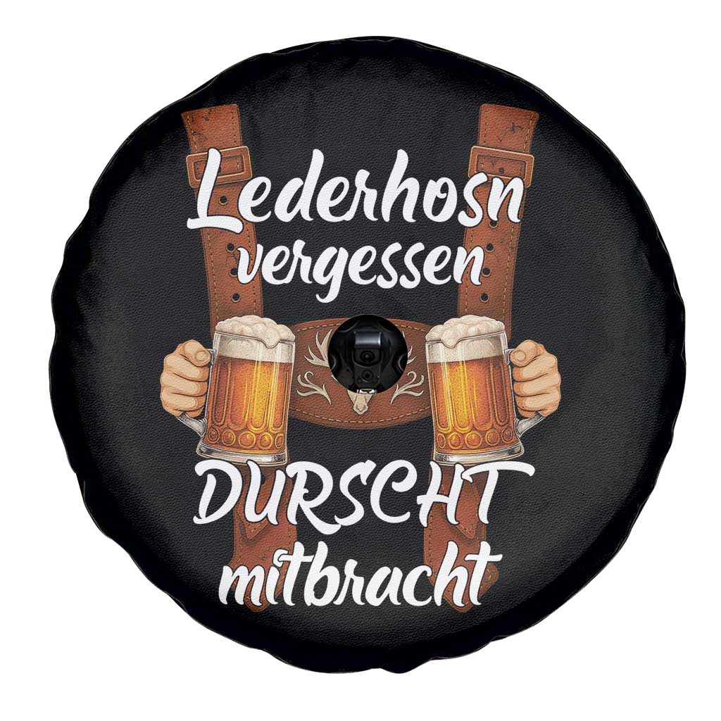 Lederhosen Forgotten Oktoberfest Spare Tire Cover Durscht Mitbracht Funny Beer Drinking - Wonder Print Shop