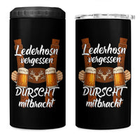Lederhosen Forgotten Oktoberfest 4 in 1 Can Cooler Tumbler Durscht Mitbracht Funny Beer Drinking - Wonder Print Shop