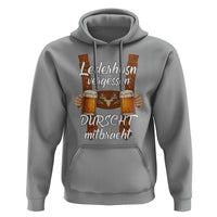 Lederhosen Forgotten Oktoberfest Hoodie Durscht Mitbracht Funny Beer Drinking - Wonder Print Shop