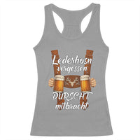 Lederhosen Forgotten Oktoberfest Racerback Tank Top Durscht Mitbracht Funny Beer Drinking - Wonder Print Shop