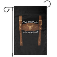 Funny Lederhosen Costume Alternative for Oktoberfest Garden Flag Mei Lederhosn Is In Da Wasch - Wonder Print Shop