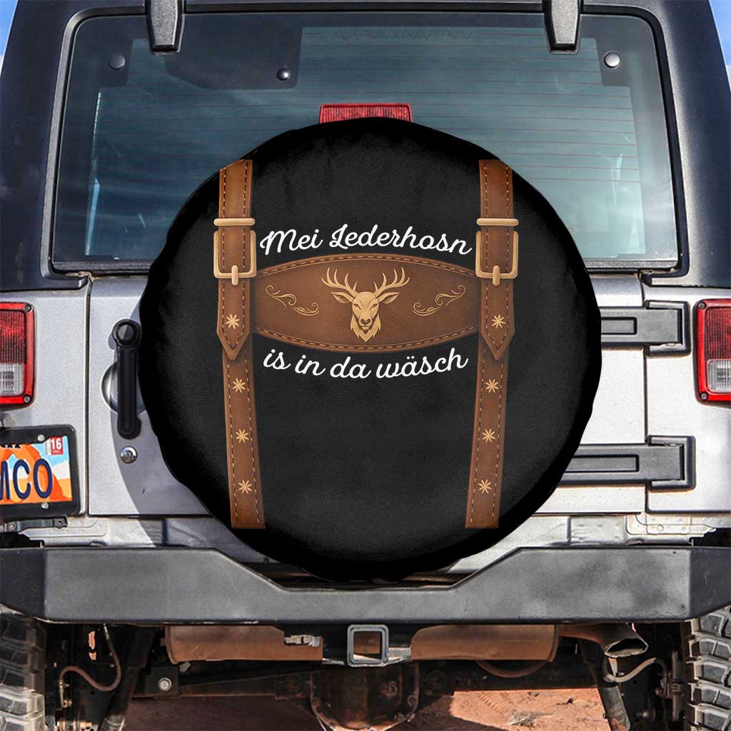 Funny Lederhosen Costume Alternative for Oktoberfest Spare Tire Cover Mei Lederhosn Is In Da Wasch - Wonder Print Shop
