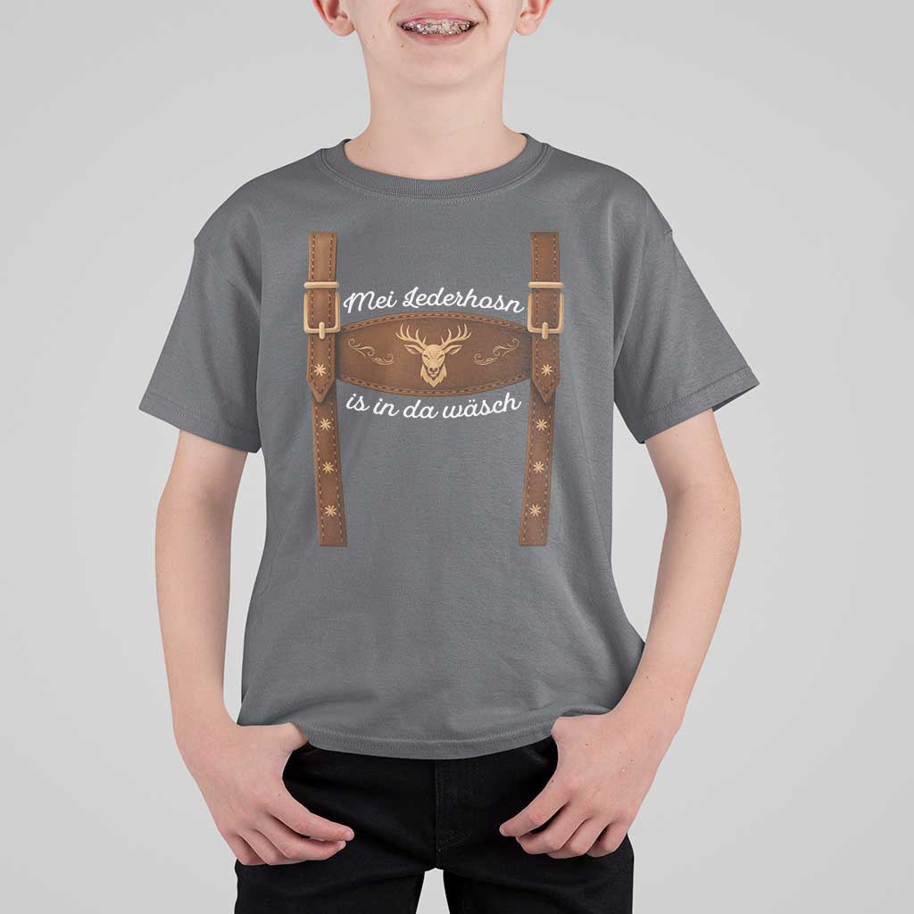 Funny Lederhosen Costume Alternative for Oktoberfest T Shirt For Kid Mei Lederhosn Is In Da Wasch - Wonder Print Shop