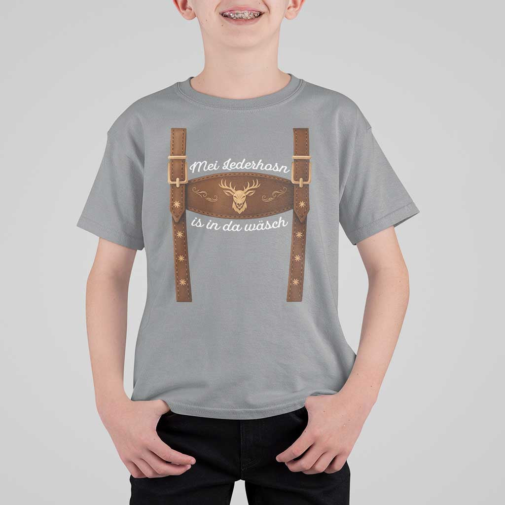 Funny Lederhosen Costume Alternative for Oktoberfest T Shirt For Kid Mei Lederhosn Is In Da Wasch - Wonder Print Shop