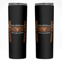 Funny Lederhosen Costume Alternative for Oktoberfest Skinny Tumbler Mei Lederhosn Is In Da Wasch - Wonder Print Shop