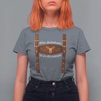 Funny Lederhosen Costume Alternative for Oktoberfest T Shirt For Women Mei Lederhosn Is In Da Wasch - Wonder Print Shop