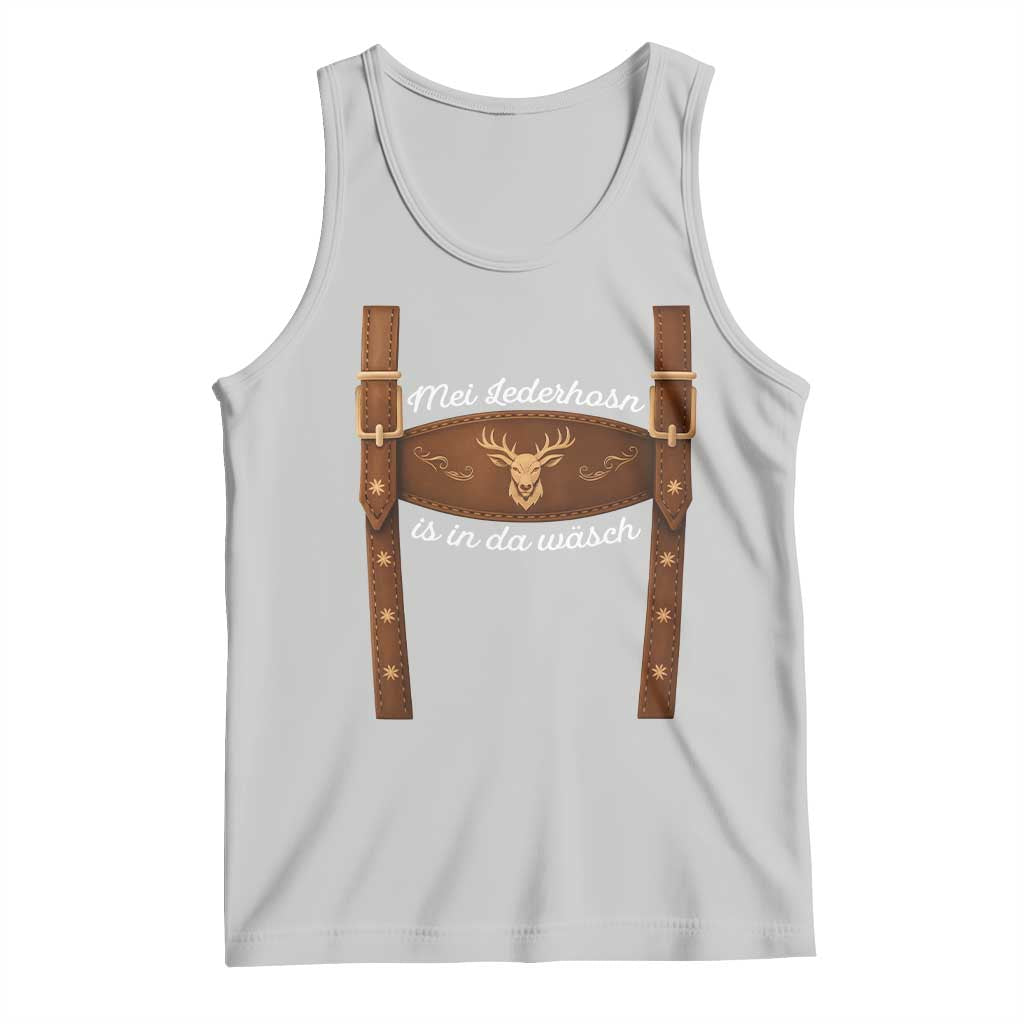 Funny Lederhosen Costume Alternative for Oktoberfest Tank Top Mei Lederhosn Is In Da Wasch - Wonder Print Shop