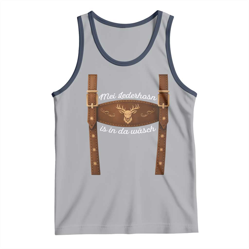 Funny Lederhosen Costume Alternative for Oktoberfest Tank Top Mei Lederhosn Is In Da Wasch - Wonder Print Shop