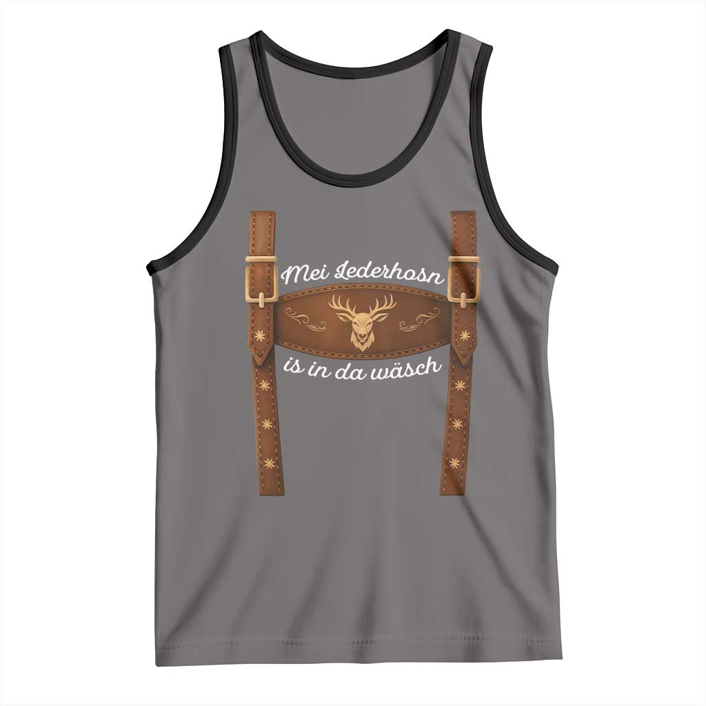 Funny Lederhosen Costume Alternative for Oktoberfest Tank Top Mei Lederhosn Is In Da Wasch - Wonder Print Shop
