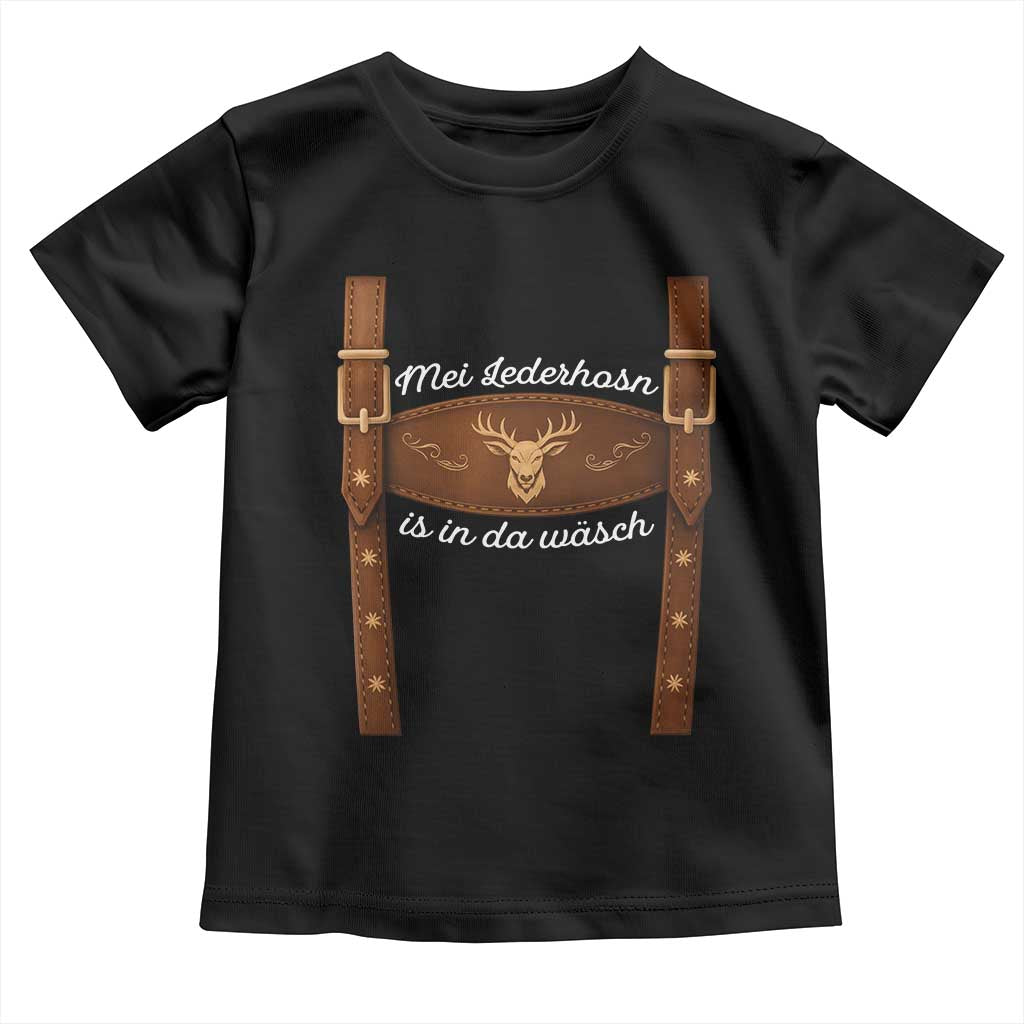 Funny Lederhosen Costume Alternative for Oktoberfest Toddler T Shirt Mei Lederhosn Is In Da Wasch - Wonder Print Shop