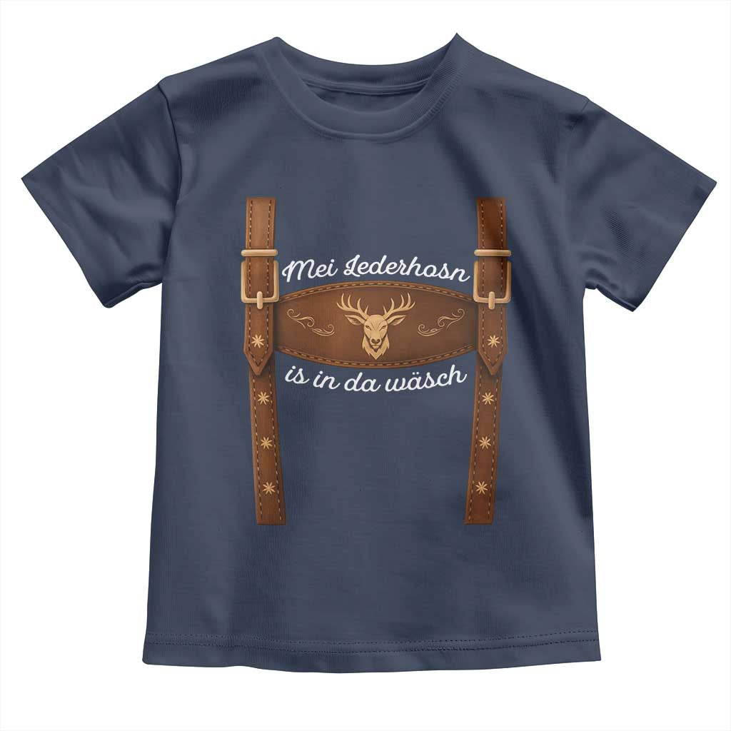 Funny Lederhosen Costume Alternative for Oktoberfest Toddler T Shirt Mei Lederhosn Is In Da Wasch - Wonder Print Shop