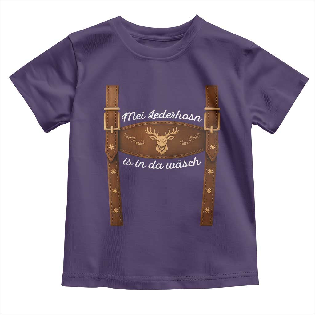 Funny Lederhosen Costume Alternative for Oktoberfest Toddler T Shirt Mei Lederhosn Is In Da Wasch - Wonder Print Shop