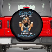 Funny Beer Girl Oktoberfest Spare Tire Cover Dirndle I Bin Nur Zum Feiern Da Party - Wonder Print Shop