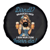 Funny Beer Girl Oktoberfest Spare Tire Cover Dirndle I Bin Nur Zum Feiern Da Party - Wonder Print Shop