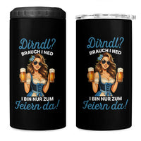 Funny Beer Girl Oktoberfest 4 in 1 Can Cooler Tumbler Dirndle I Bin Nur Zum Feiern Da Party - Wonder Print Shop