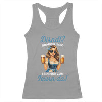 Funny Beer Girl Oktoberfest Racerback Tank Top Dirndle I Bin Nur Zum Feiern Da Party - Wonder Print Shop