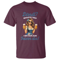 Funny Beer Girl Oktoberfest T Shirt Dirndle I Bin Nur Zum Feiern Da Party - Wonder Print Shop