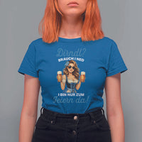 Funny Beer Girl Oktoberfest T Shirt For Women Dirndle I Bin Nur Zum Feiern Da Party - Wonder Print Shop