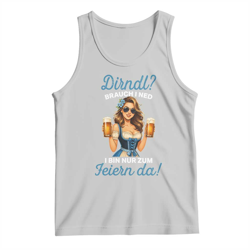 Funny Beer Girl Oktoberfest Tank Top Dirndle I Bin Nur Zum Feiern Da Party - Wonder Print Shop