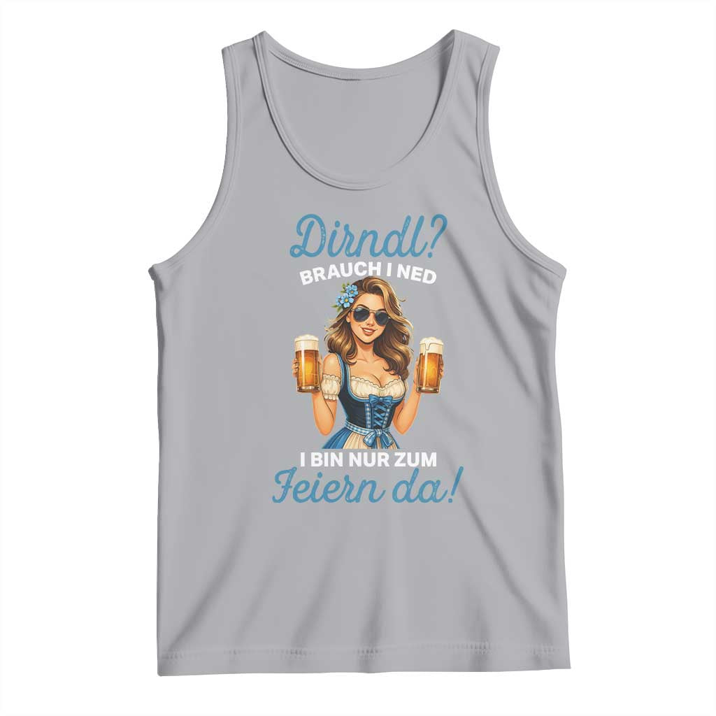 Funny Beer Girl Oktoberfest Tank Top Dirndle I Bin Nur Zum Feiern Da Party - Wonder Print Shop