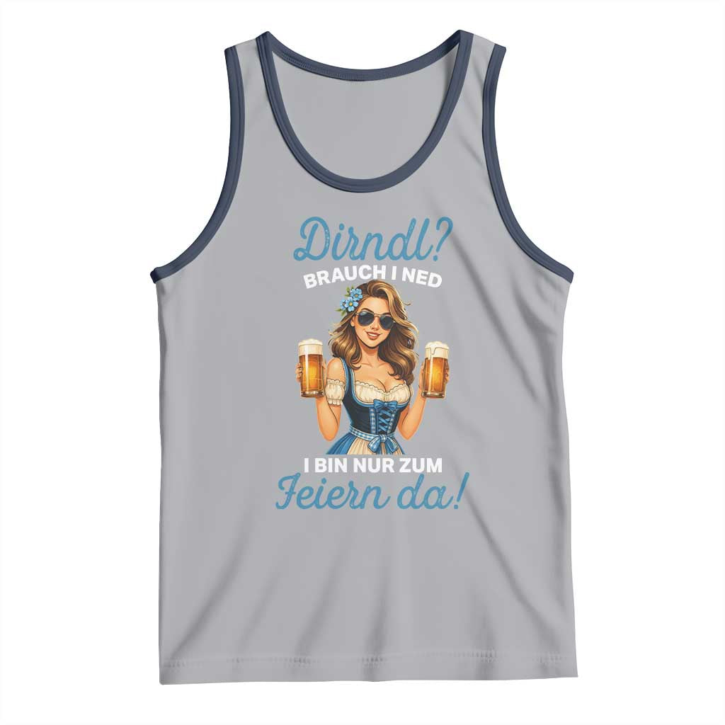 Funny Beer Girl Oktoberfest Tank Top Dirndle I Bin Nur Zum Feiern Da Party - Wonder Print Shop