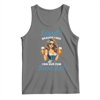 Funny Beer Girl Oktoberfest Tank Top Dirndle I Bin Nur Zum Feiern Da Party - Wonder Print Shop