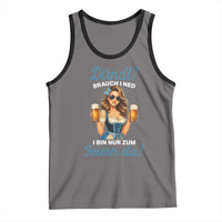 Funny Beer Girl Oktoberfest Tank Top Dirndle I Bin Nur Zum Feiern Da Party - Wonder Print Shop
