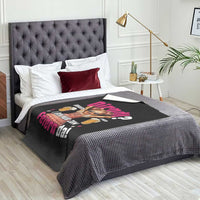 Funny Cute Girl Oktoberfest Throw Blanket Dirndle I Bin Nur Zum Feiern Da Party - Wonder Print Shop