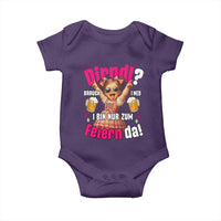 Funny Cute Girl Oktoberfest Baby Onesie Dirndle I Bin Nur Zum Feiern Da Party - Wonder Print Shop
