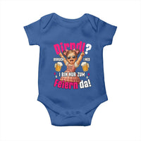 Funny Cute Girl Oktoberfest Baby Onesie Dirndle I Bin Nur Zum Feiern Da Party - Wonder Print Shop