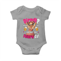 Funny Cute Girl Oktoberfest Baby Onesie Dirndle I Bin Nur Zum Feiern Da Party - Wonder Print Shop
