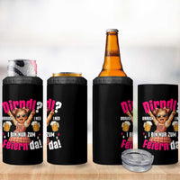 Funny Cute Girl Oktoberfest 4 in 1 Can Cooler Tumbler Dirndle I Bin Nur Zum Feiern Da Party - Wonder Print Shop