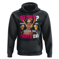 Funny Cute Girl Oktoberfest Hoodie Dirndle I Bin Nur Zum Feiern Da Party - Wonder Print Shop
