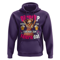 Funny Cute Girl Oktoberfest Hoodie Dirndle I Bin Nur Zum Feiern Da Party - Wonder Print Shop