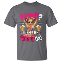 Funny Cute Girl Oktoberfest T Shirt Dirndle I Bin Nur Zum Feiern Da Party - Wonder Print Shop
