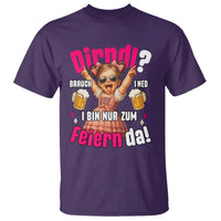 Funny Cute Girl Oktoberfest T Shirt Dirndle I Bin Nur Zum Feiern Da Party - Wonder Print Shop