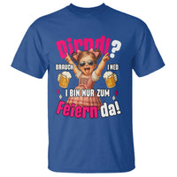 Funny Cute Girl Oktoberfest T Shirt Dirndle I Bin Nur Zum Feiern Da Party - Wonder Print Shop
