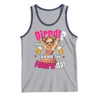 Funny Cute Girl Oktoberfest Tank Top Dirndle I Bin Nur Zum Feiern Da Party - Wonder Print Shop
