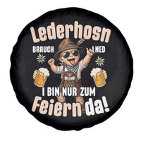 Funny Cute Boy Lederhosen Oktoberfest Spare Tire Cover Lederhosn I Bin Nur Zum Feiern Da Party - Wonder Print Shop