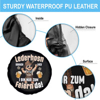 Funny Cute Boy Lederhosen Oktoberfest Spare Tire Cover Lederhosn I Bin Nur Zum Feiern Da Party - Wonder Print Shop