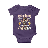 Funny Cute Boy Lederhosen Oktoberfest Baby Onesie Lederhosn I Bin Nur Zum Feiern Da Party - Wonder Print Shop