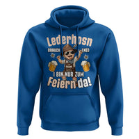 Funny Cute Boy Lederhosen Oktoberfest Hoodie Lederhosn I Bin Nur Zum Feiern Da Party - Wonder Print Shop
