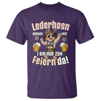 Funny Cute Boy Lederhosen Oktoberfest T Shirt Lederhosn I Bin Nur Zum Feiern Da Party - Wonder Print Shop