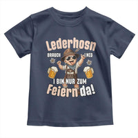 Funny Cute Boy Lederhosen Oktoberfest Toddler T Shirt Lederhosn I Bin Nur Zum Feiern Da Party - Wonder Print Shop