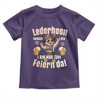 Funny Cute Boy Lederhosen Oktoberfest Toddler T Shirt Lederhosn I Bin Nur Zum Feiern Da Party - Wonder Print Shop